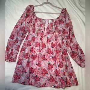 Hello Molly Vibrant Pink Floral Dress